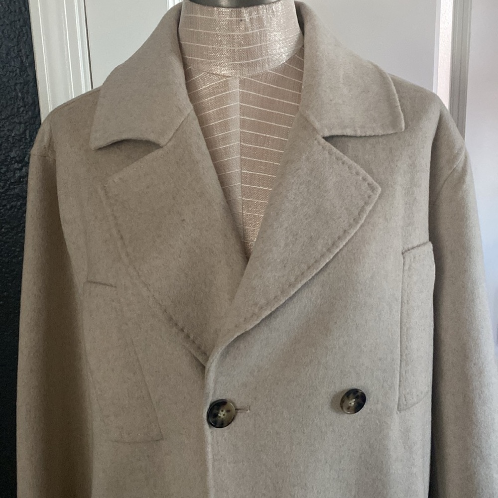 Forever 21 Men’s Long Double Breasted Coat - Picture 3 of 6